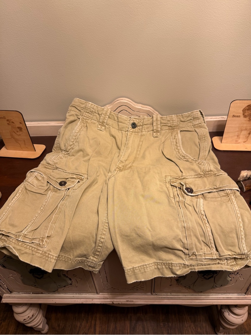 American Eagle Khaki Cargo Shorts